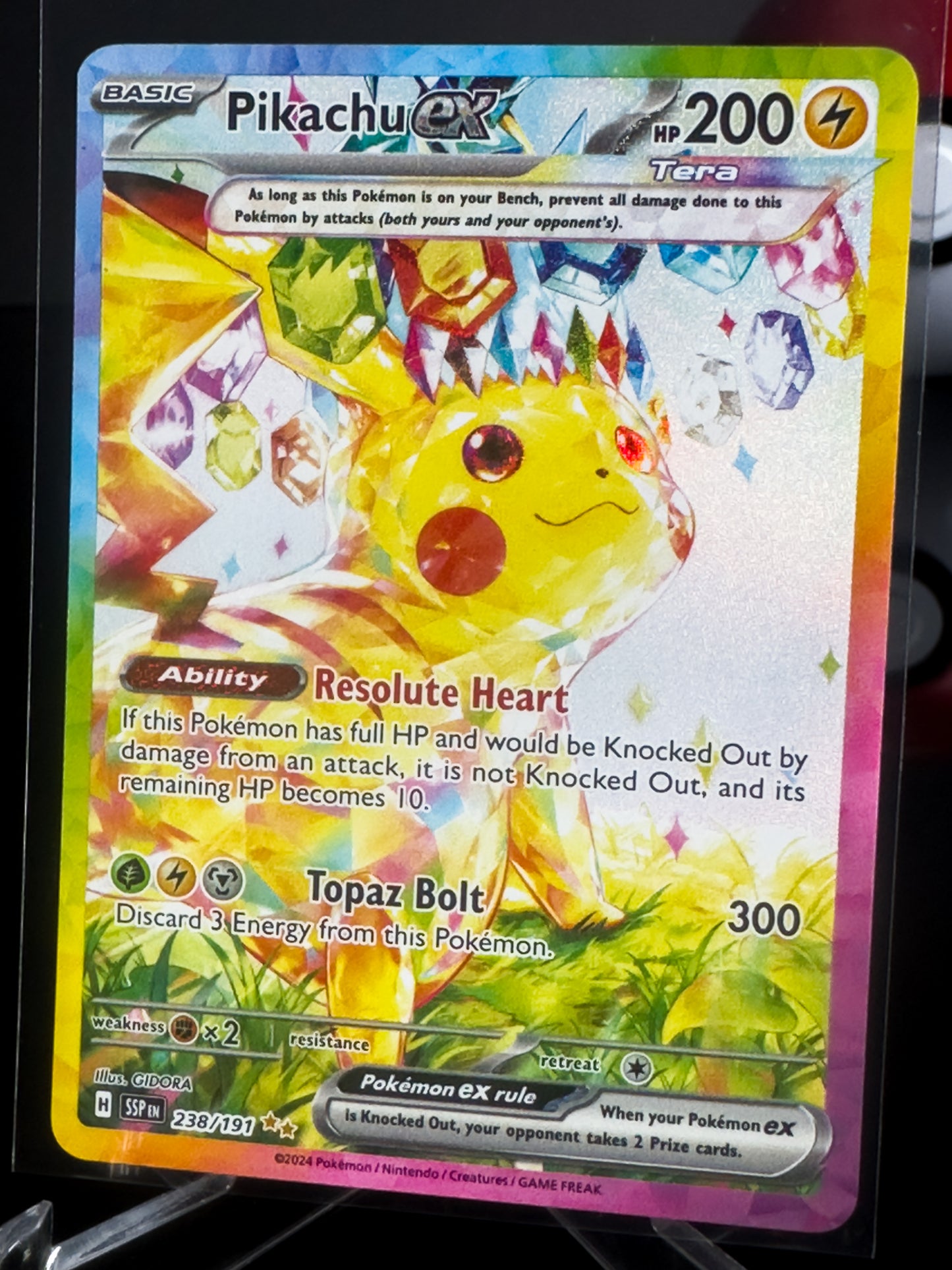 Pikachu ex 238/191 Special Illustration Rare Surging Sparks