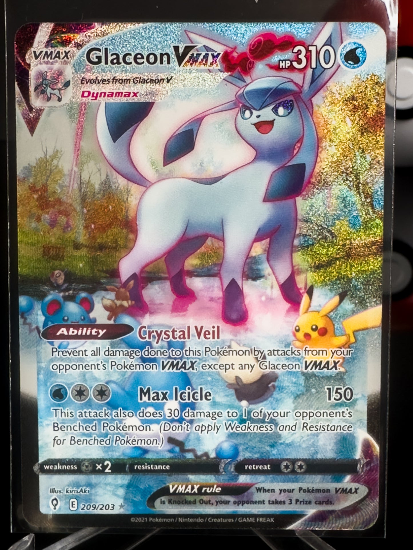 Glaceon VMAX 209/203 Secret Rare Evolving Skies