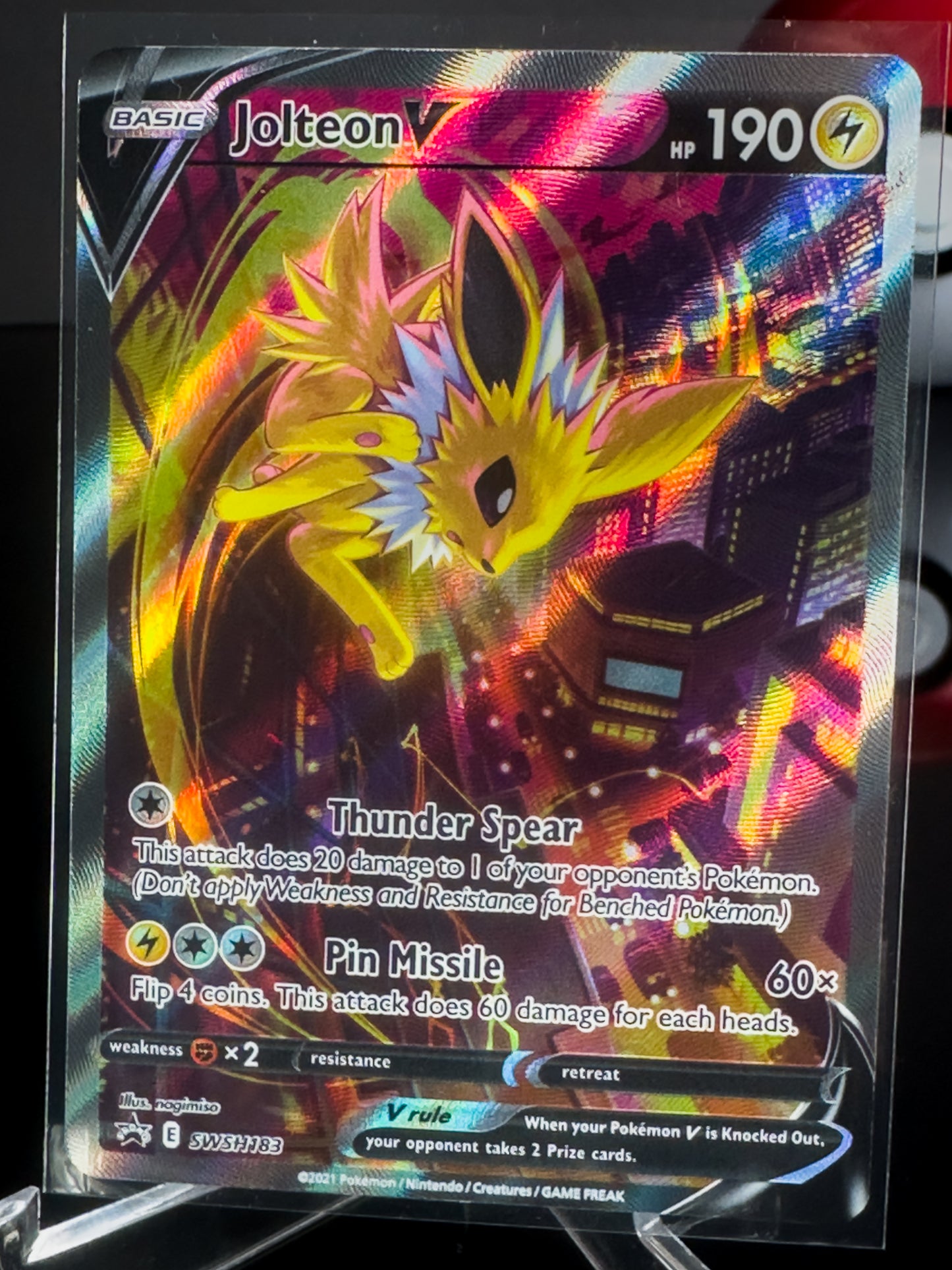 Jolteon V SWSH183 Jolteon VMAX Premium Collection SWSH Black Star Promos