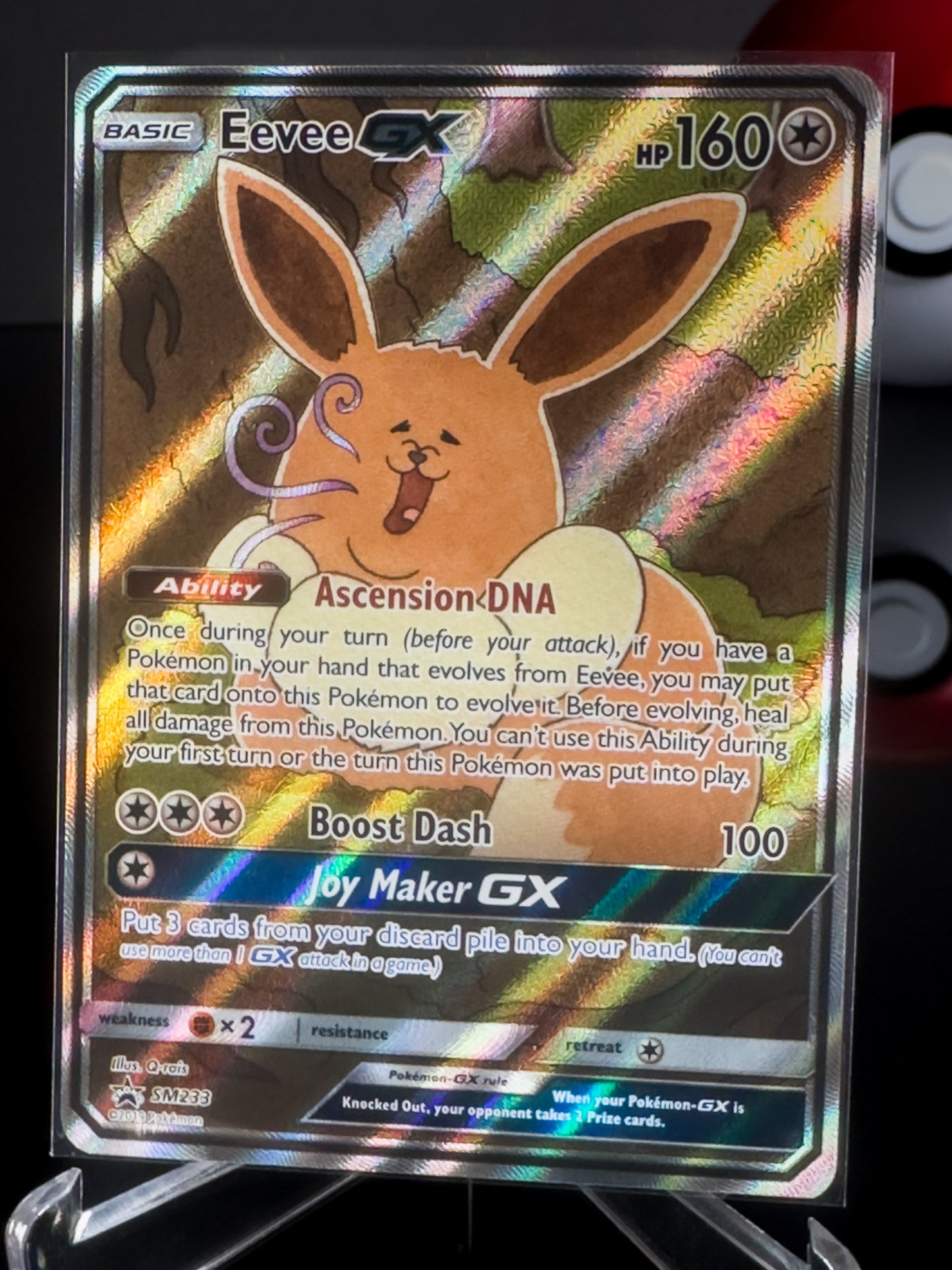 Eevee GX SM233 Pikachu & Eevee GX Special Collection Black Star Promo