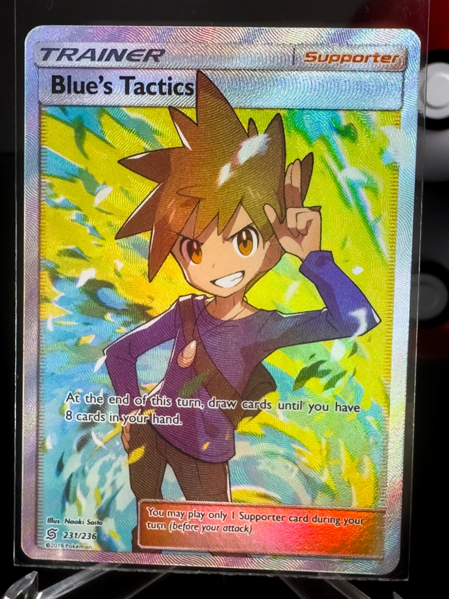 Blue's Tactics 231/236 Full Art Supporter Unified Minds