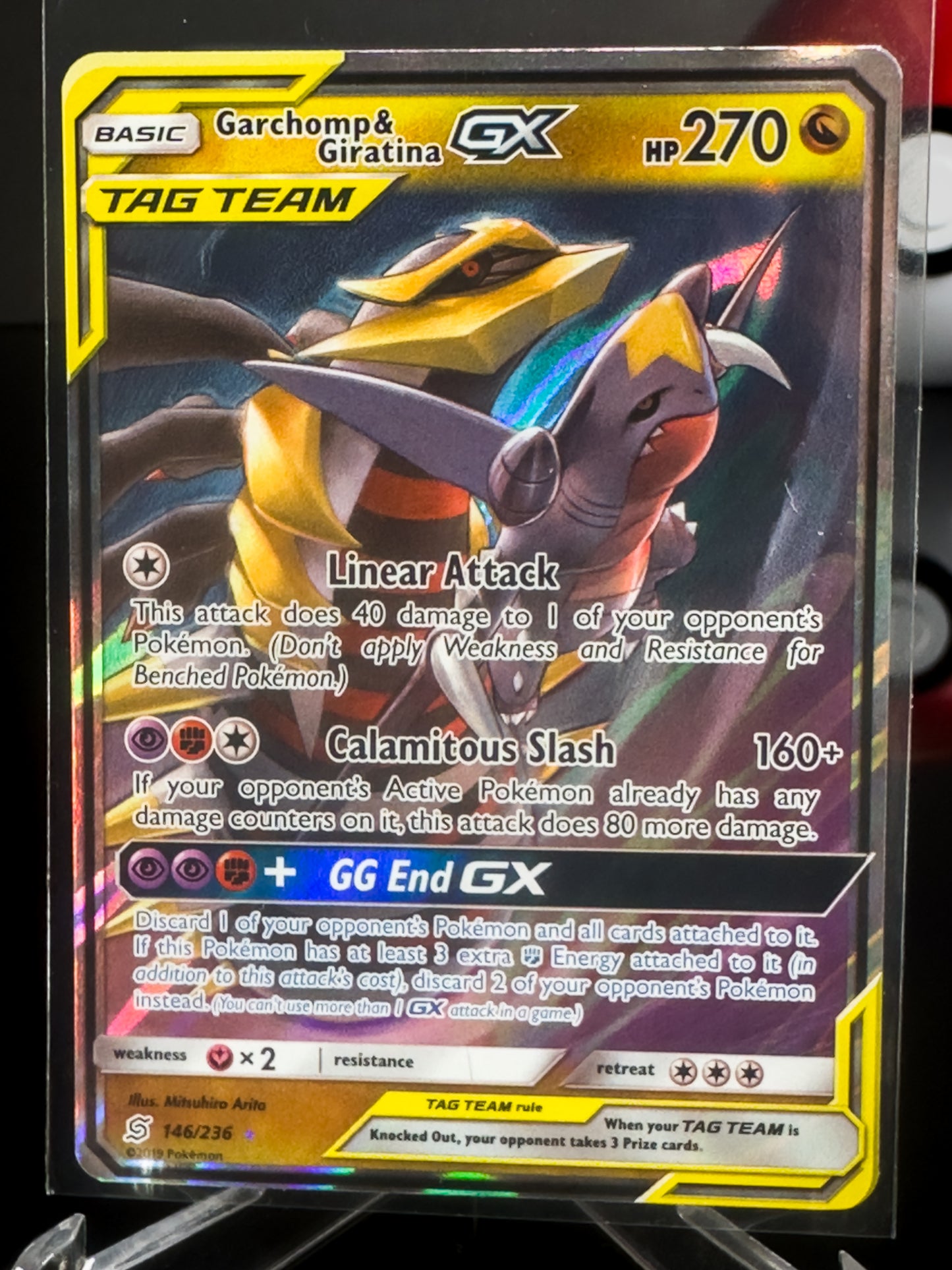 Garchomp & Giratina-GX 146/236 GX Rare Unified Minds