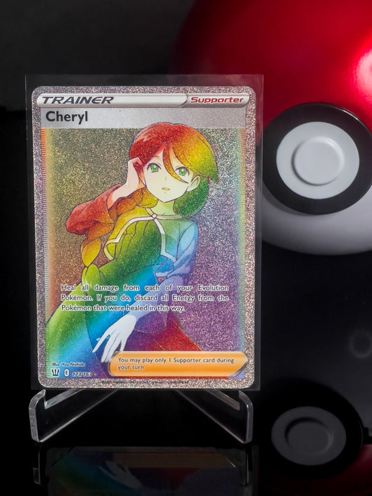 Cheryl 173/163 Rainbow Rare Battle Styles Card Front