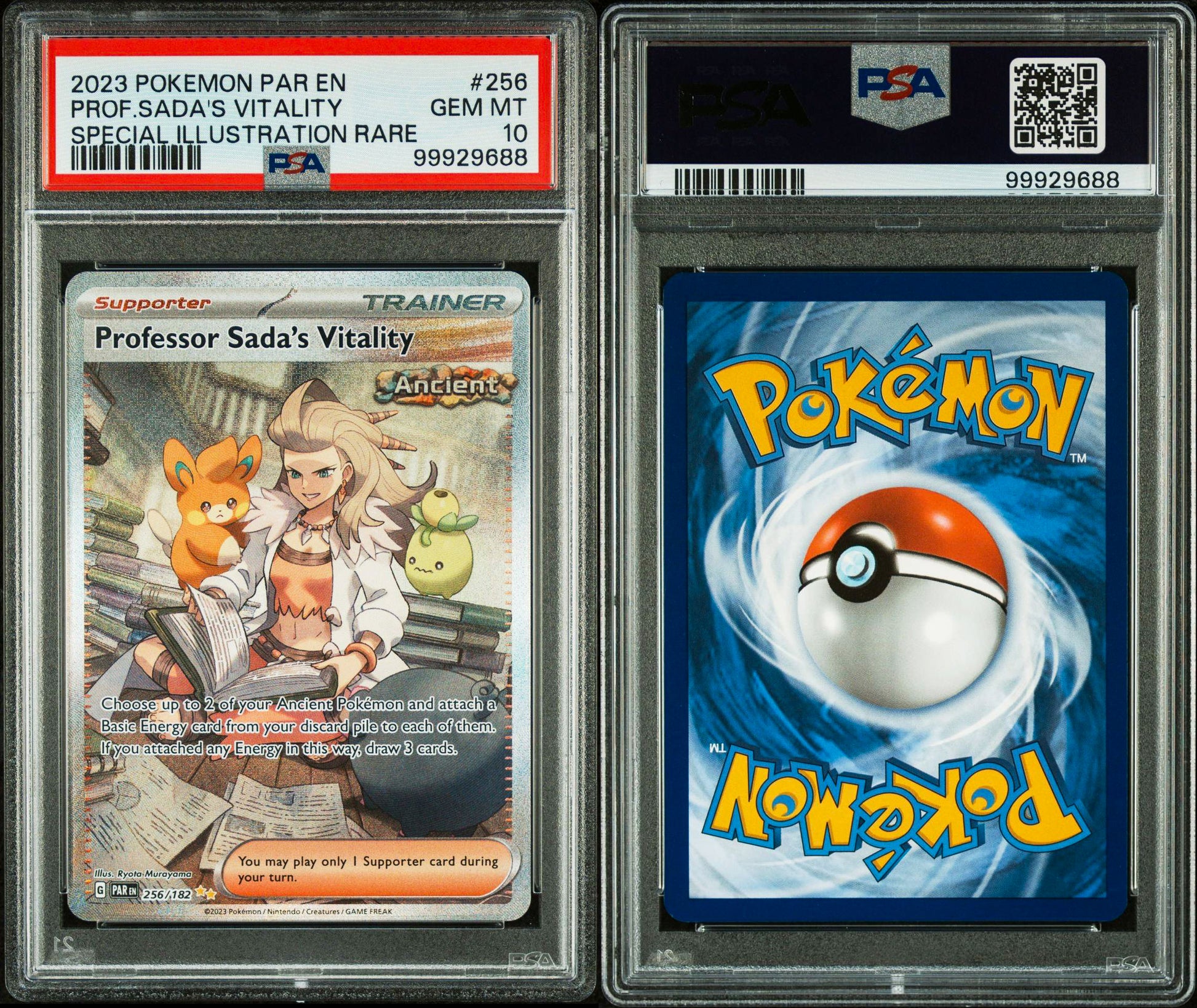 PSA Gem Mint 10 Professor Sada's Vitality 256/182 Special Illustration Rare - 2023 Paradox Rift - The Cosmic Rip