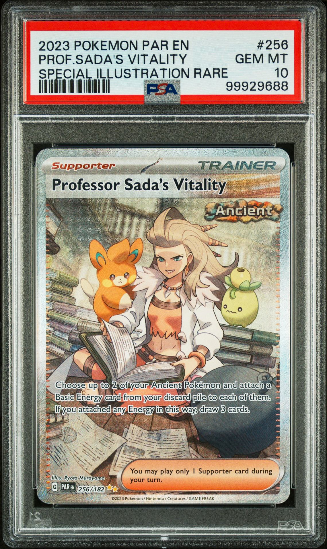 PSA Gem Mint 10 Professor Sada's Vitality 256/182 Special Illustration Rare - 2023 Paradox Rift - The Cosmic Rip
