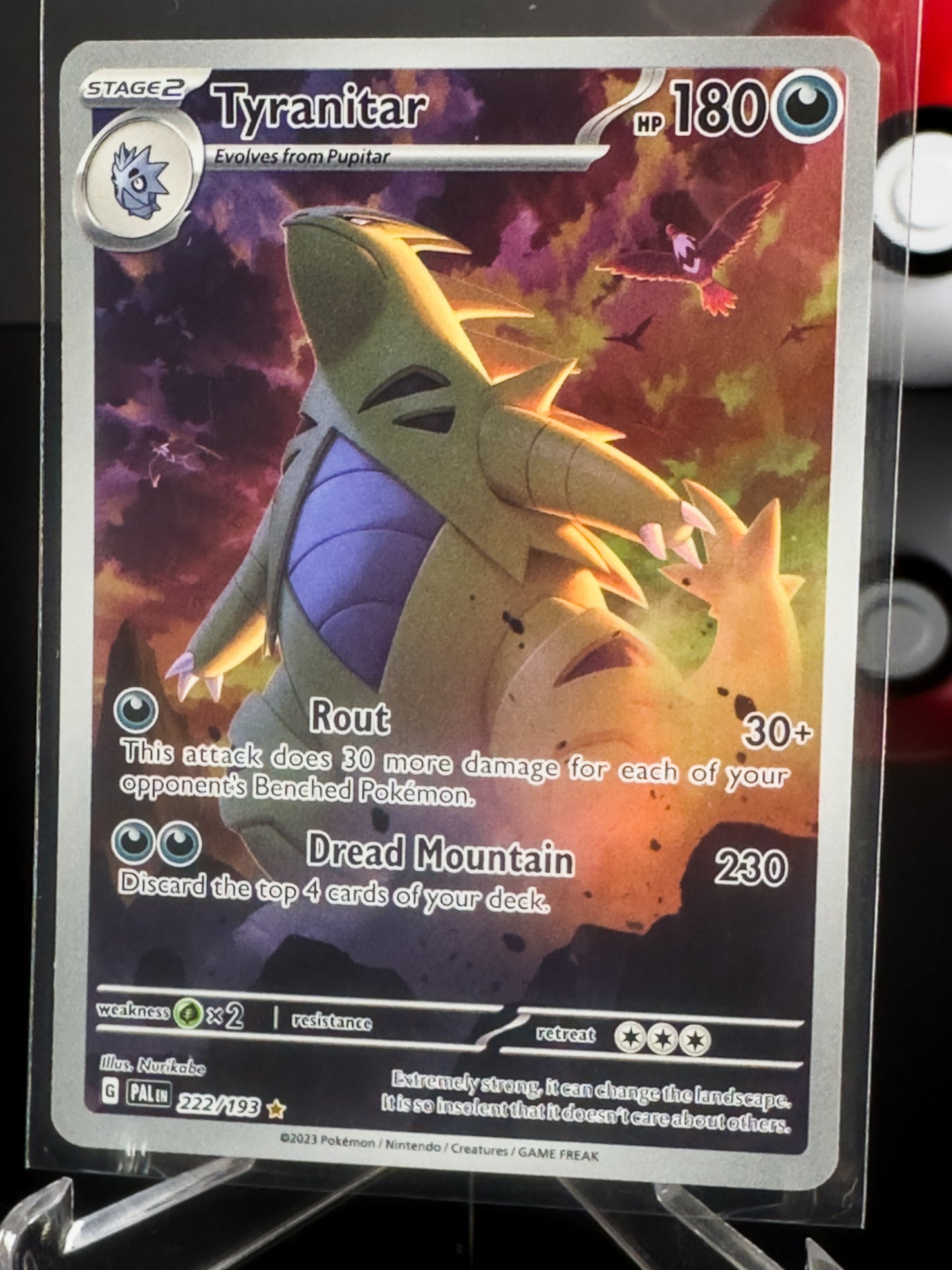 Tyranitar 222/193 Illustration Rare Paldea Evolved