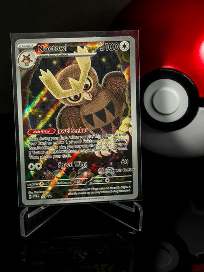 Pokémon Center Noctowl SV141 Black Star Promo - 2024 Stellar Crown - The Cosmic Rip